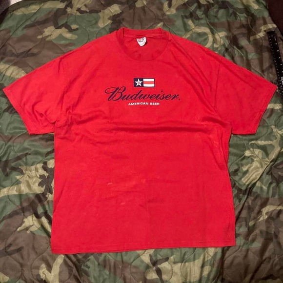 Vintage 90s Hanes Budweiser tee cotton - Picture 1 of 8